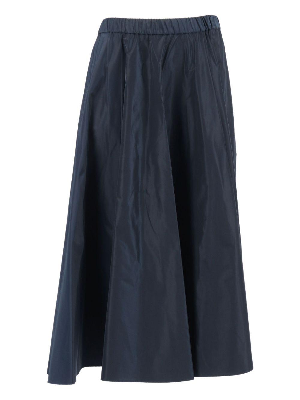 ASPESI Gonna midi blu navy con elastico in vita 