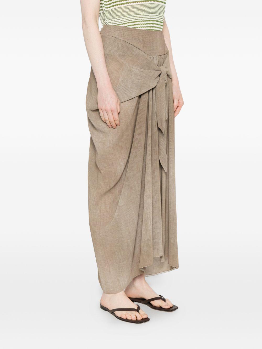 ERMANNO SCERVINO Gonna marrone con nodo fiocco 