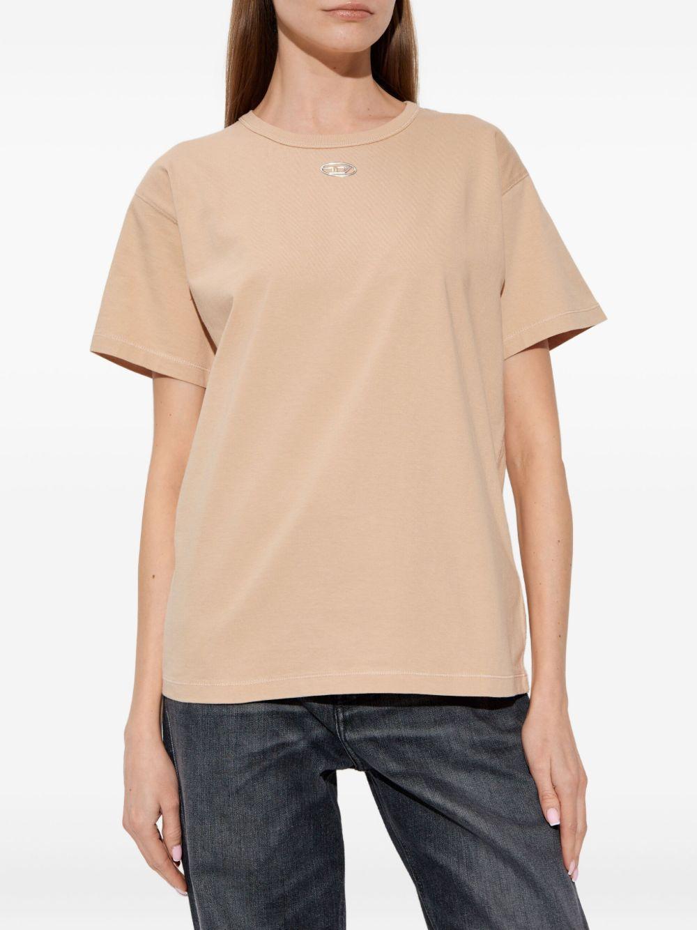 DIESEL T-shirt in cotone beige 