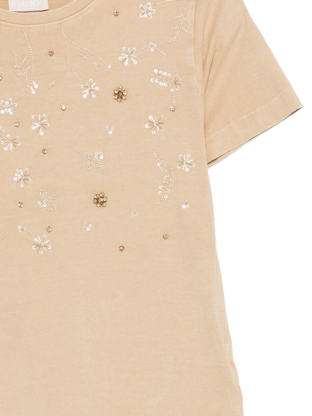 LIUJO T-shirt arancione con ricami 