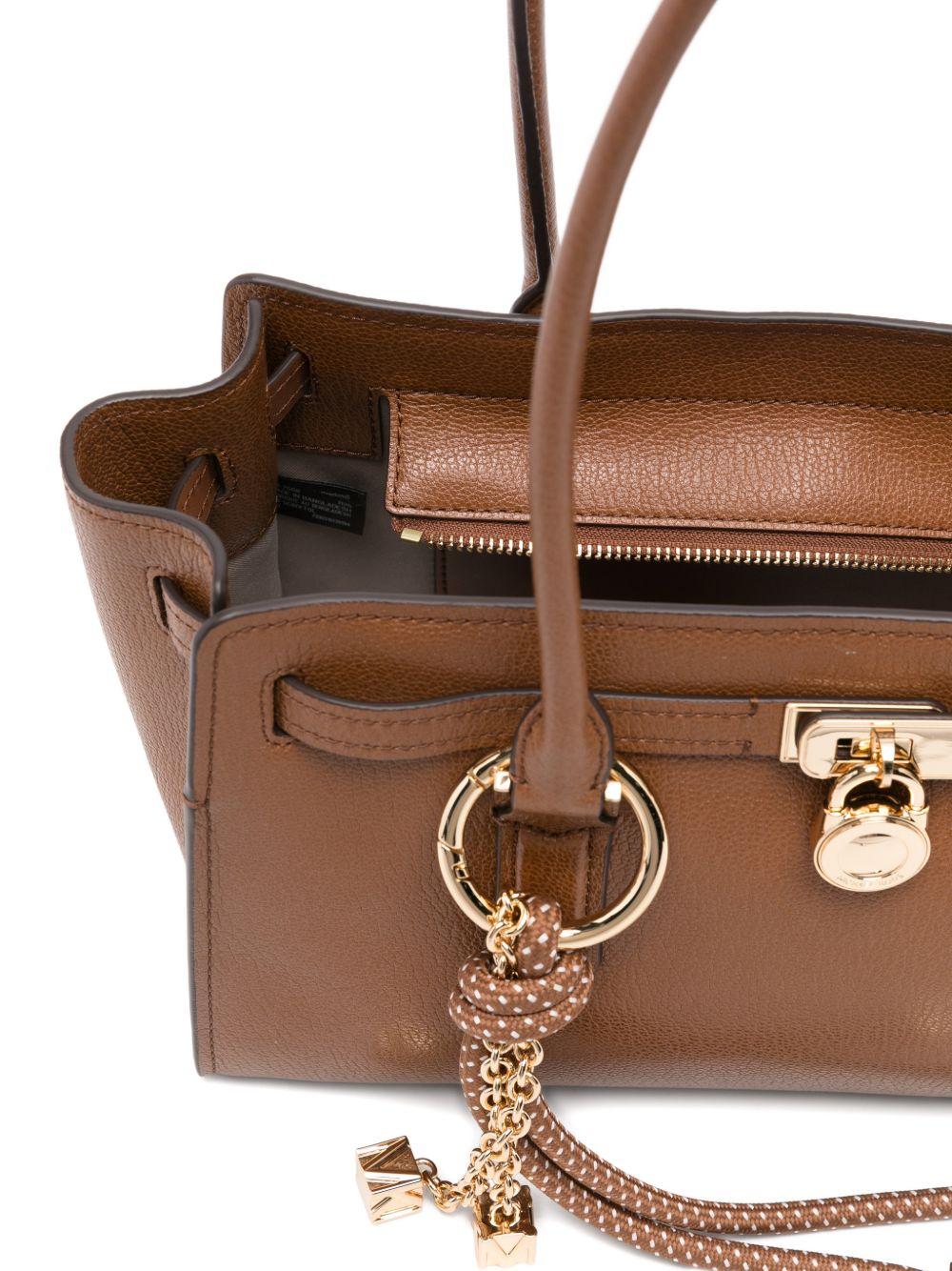 MICHAEL KORS Borsa shopping marrone con lucchetto 