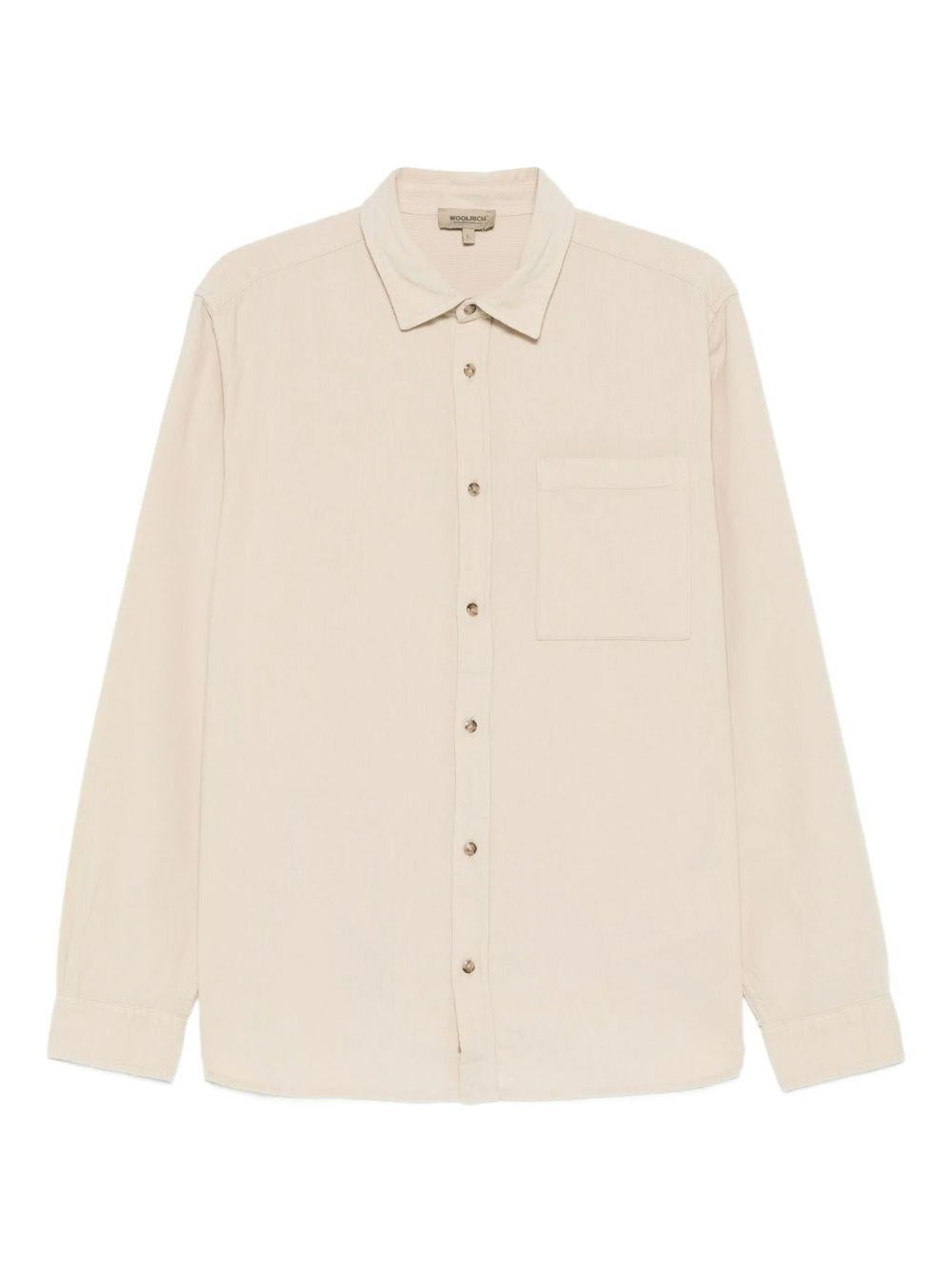 WOOLRICH Camicia in cotone beige 