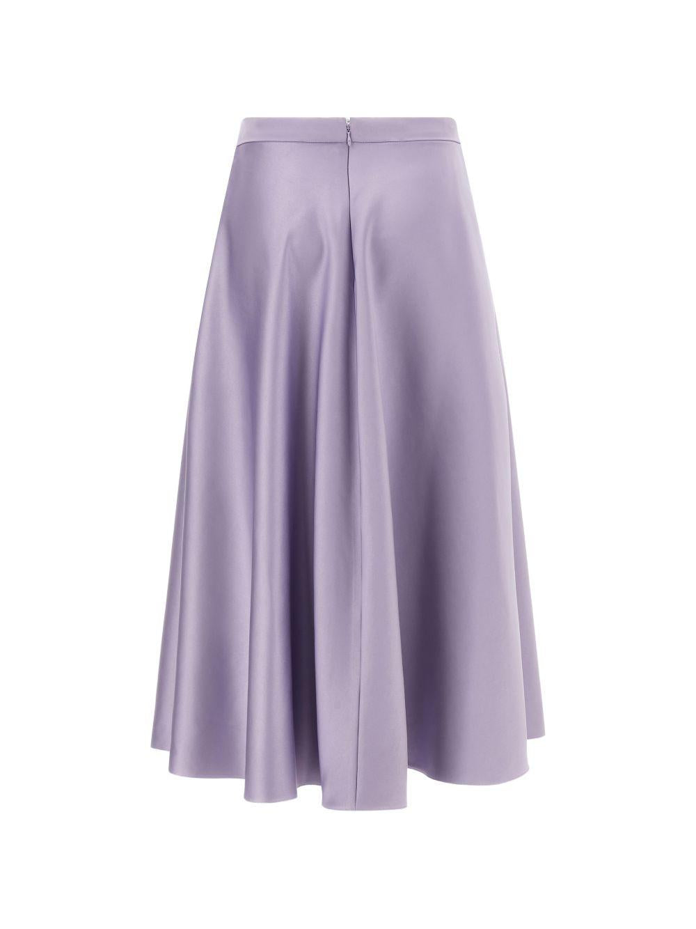 ELISABETTA FRANCHI Gonna longuette color lilla 