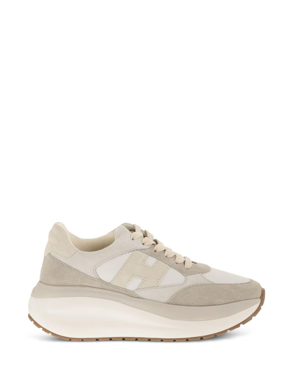 HOGAN Sneakers H714 beige e grigio 