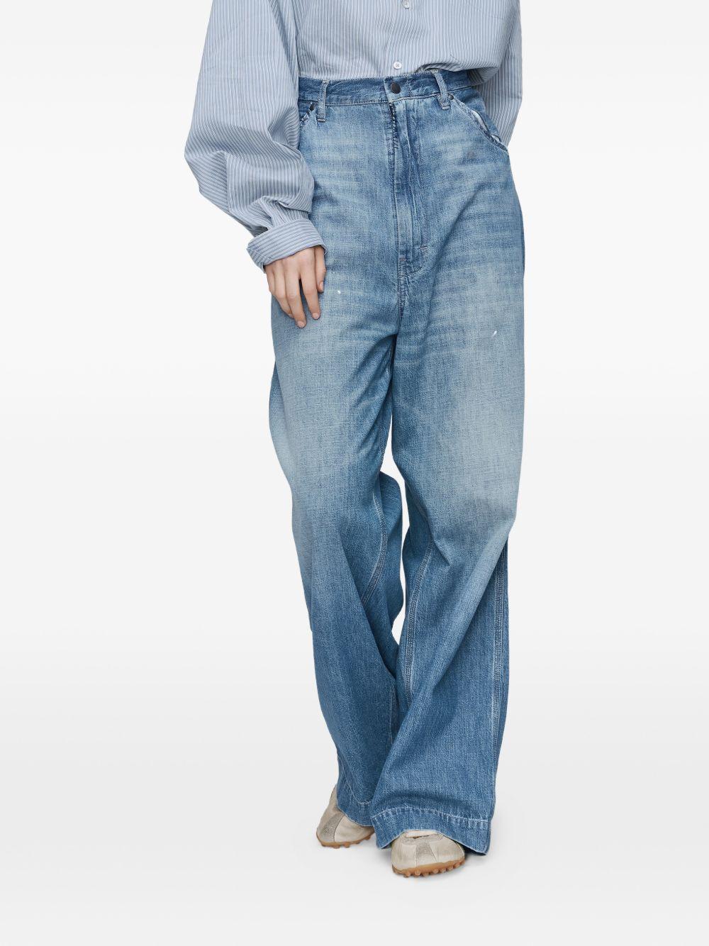 MAISON MARGIELA Jeans blu effetto washed 