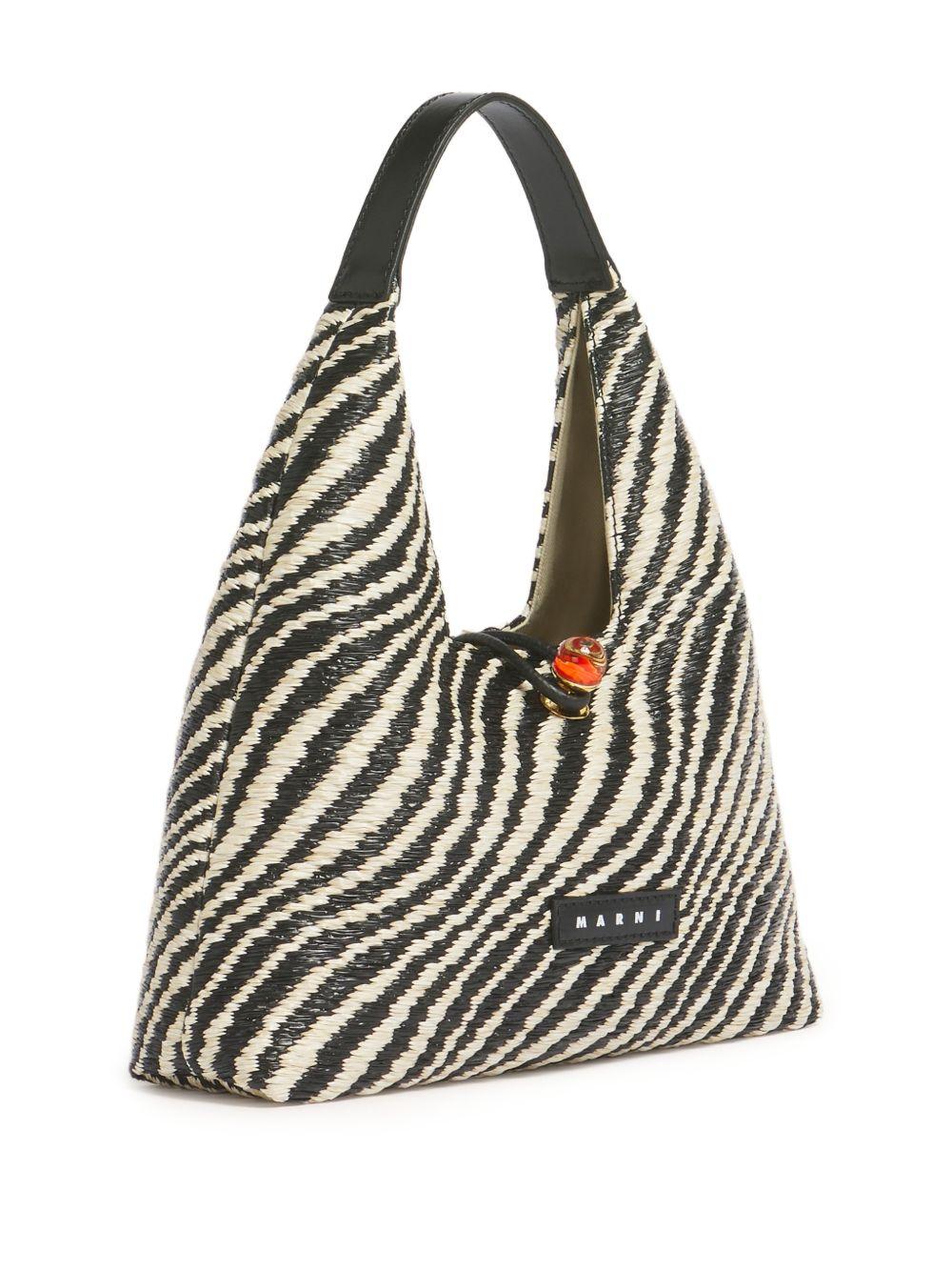 MARNI Borsa motivo zebrato con logo 