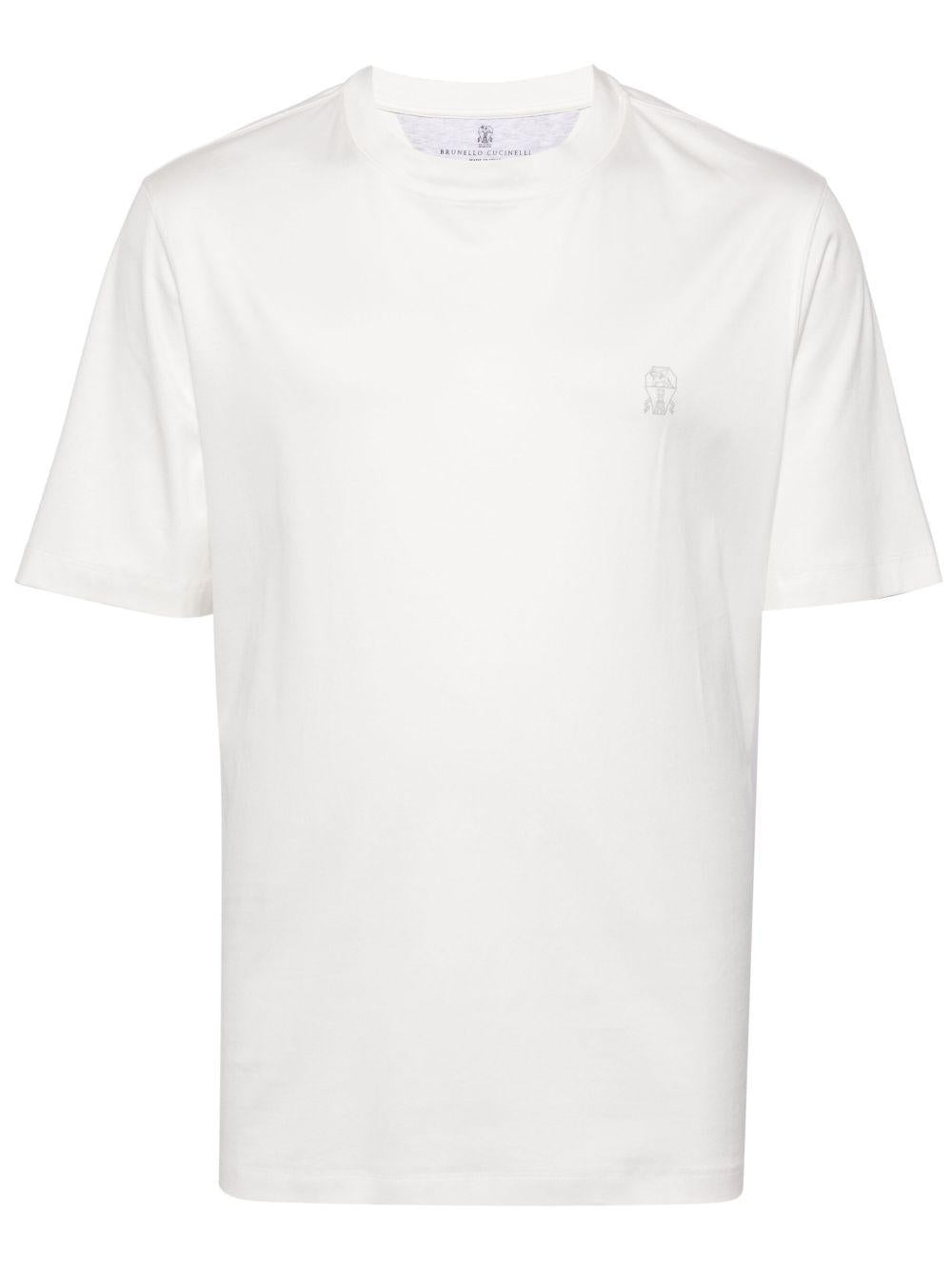 BRUNELLO CUCINELLI T-shirt in cotone bianco 