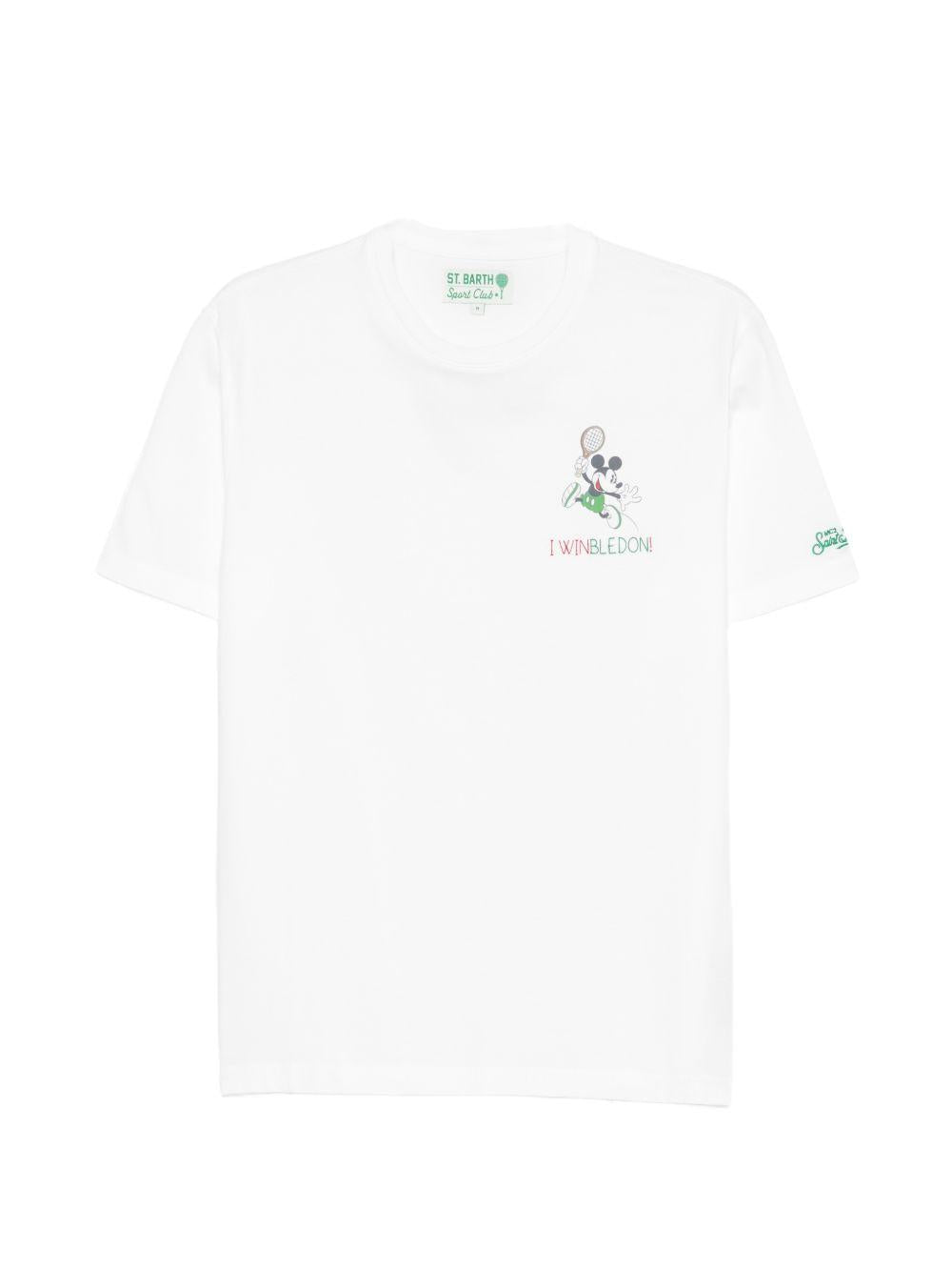 MC2 SAINT BARTH T-shirt Portofino in cotone bianco con ricamo 