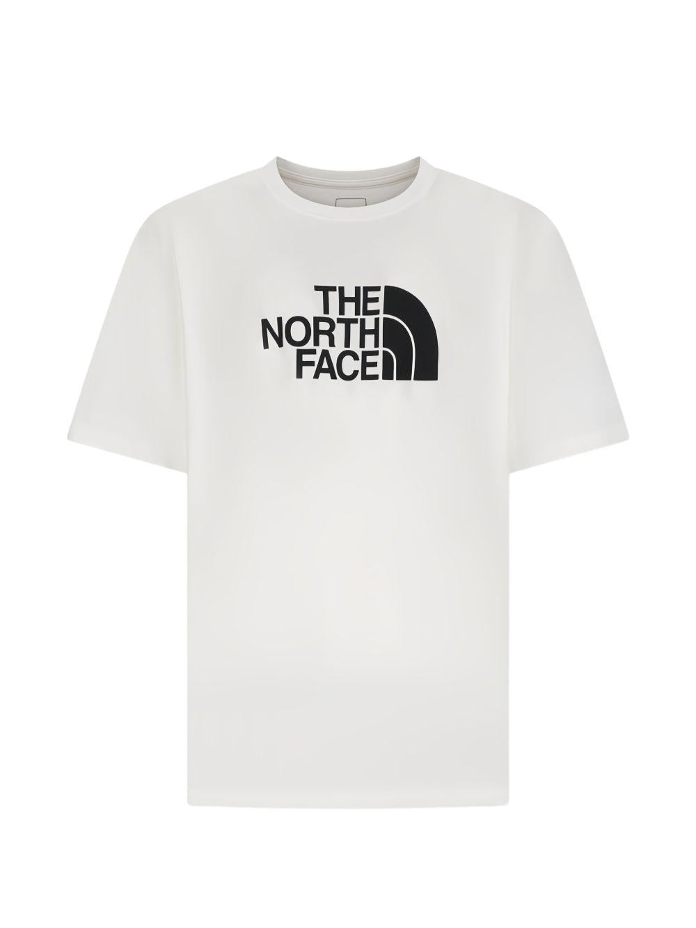 THE NORTH FACE T-shirt in cotone bianco con logo nero 