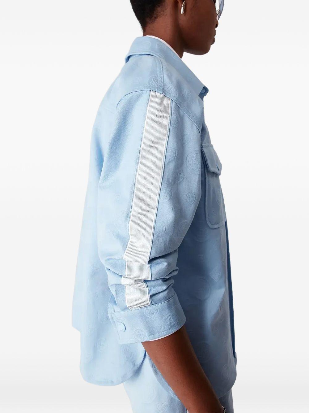 CASABLANCA Camicia con  in cotone azzurro 