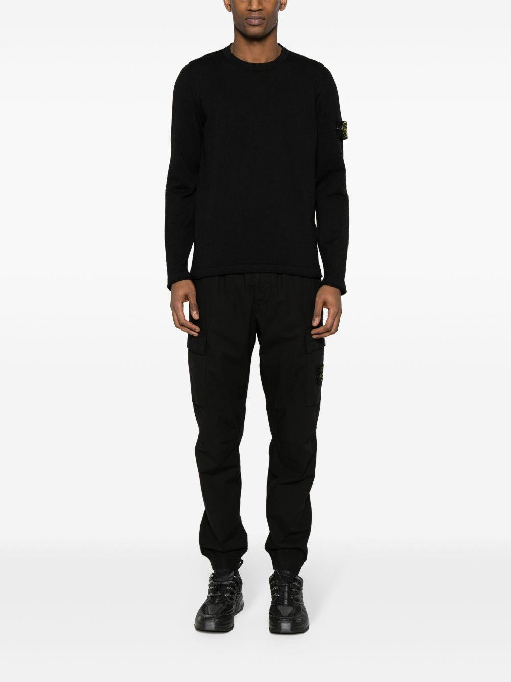 STONE ISLAND Maglia girocollo nera 