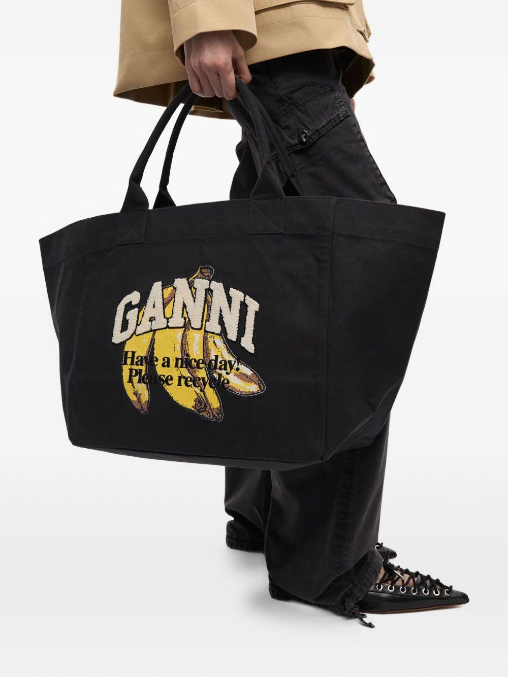 GANNI Borsa shopping 'XXL Banana Print Tote' 