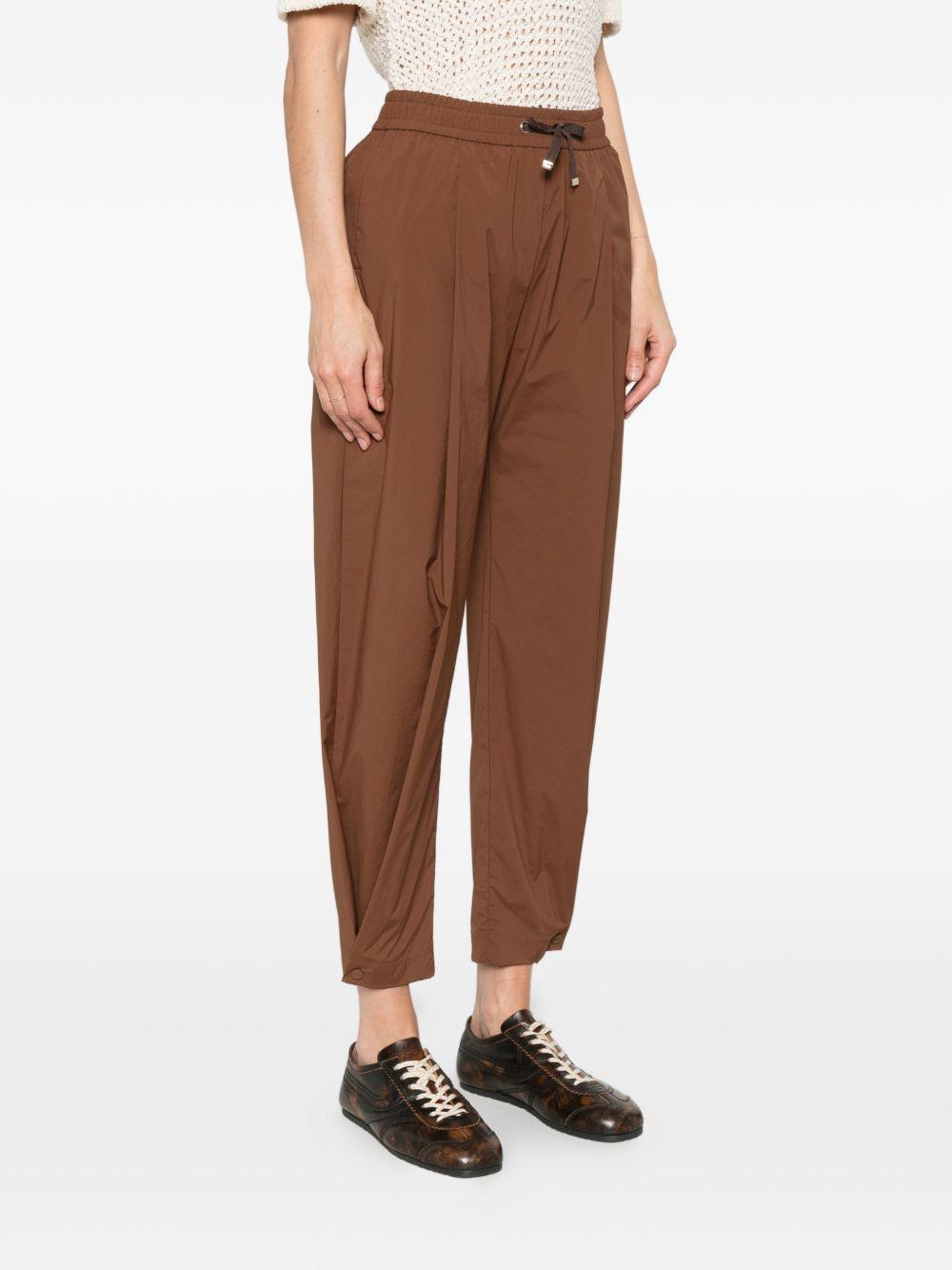 HERNO Pantaloni casual marrone con coulisse in vita 