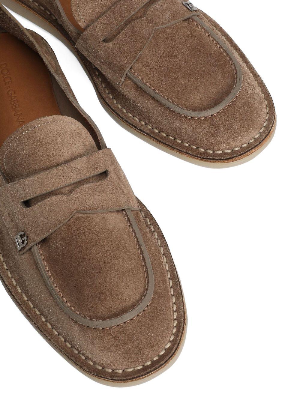 DOLCE e GABBANA Mocassini in pelle scamosciata 