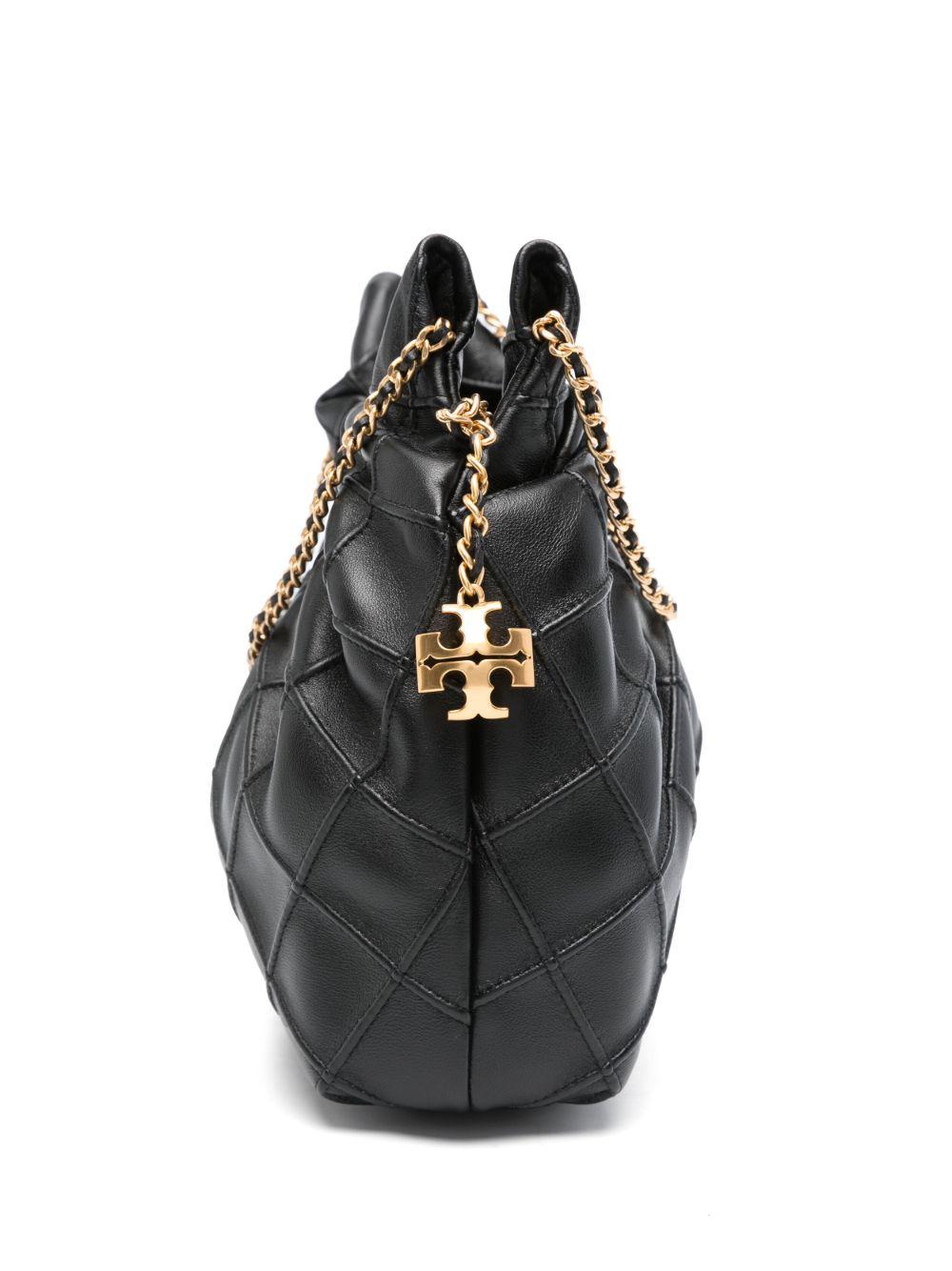TORY BURCH Borsa a tracolla Fleming Mini Hobo nera 