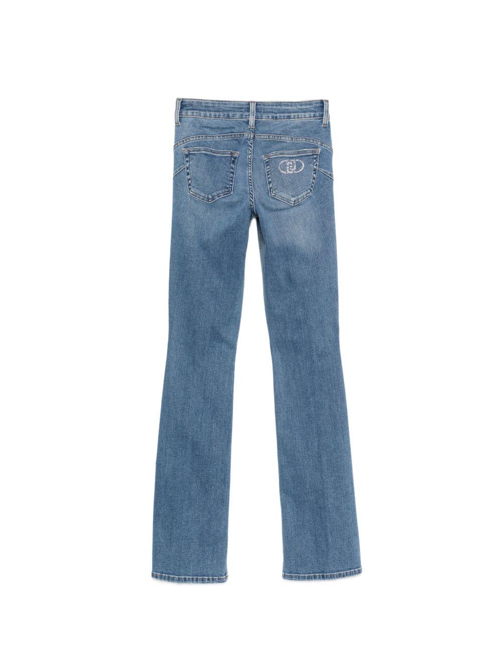 LIUJO Blu jeans effetto wash con tasche 