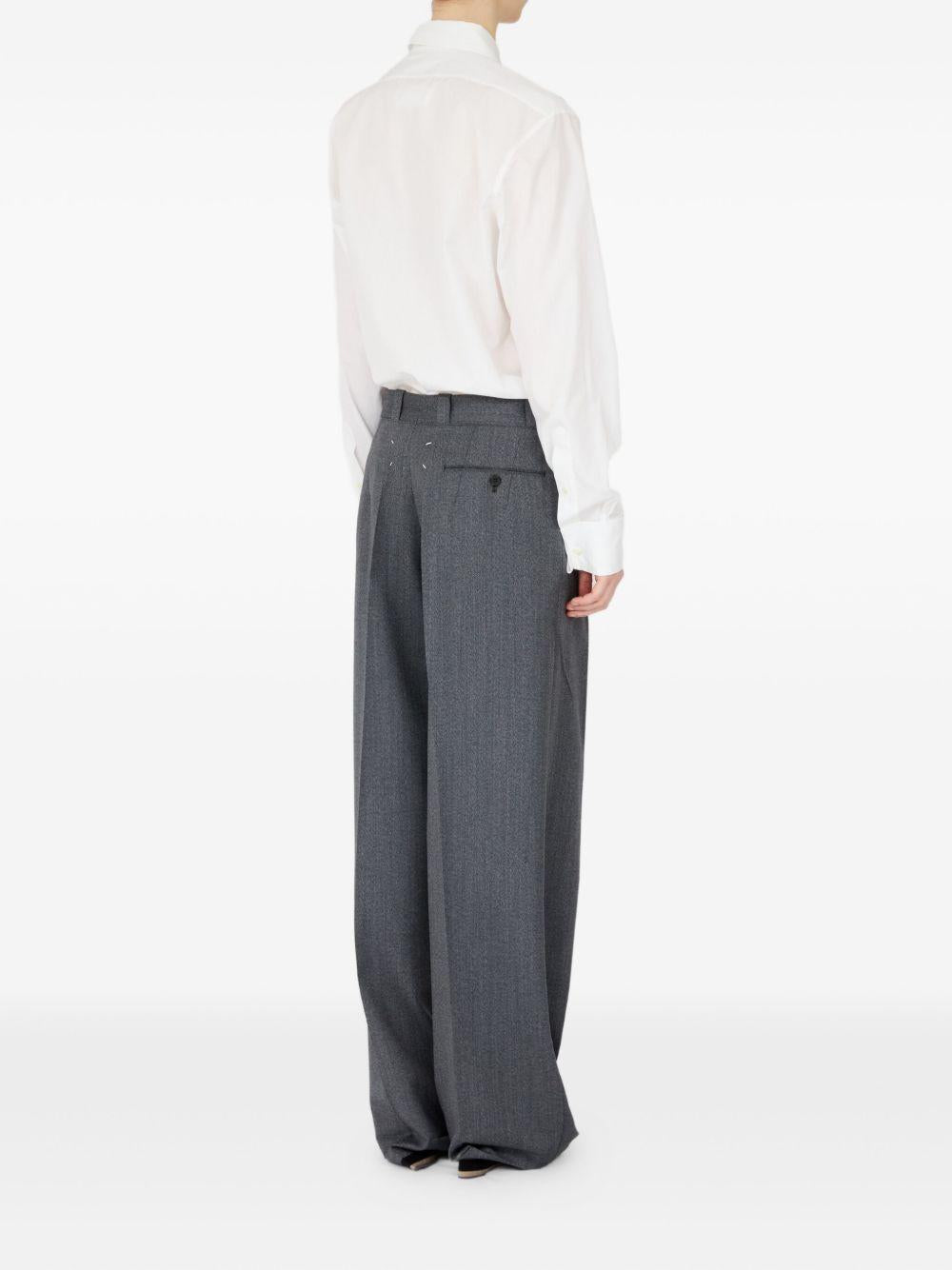 MAISON MARGIELA Pantaloni grigio medio a vita alta 