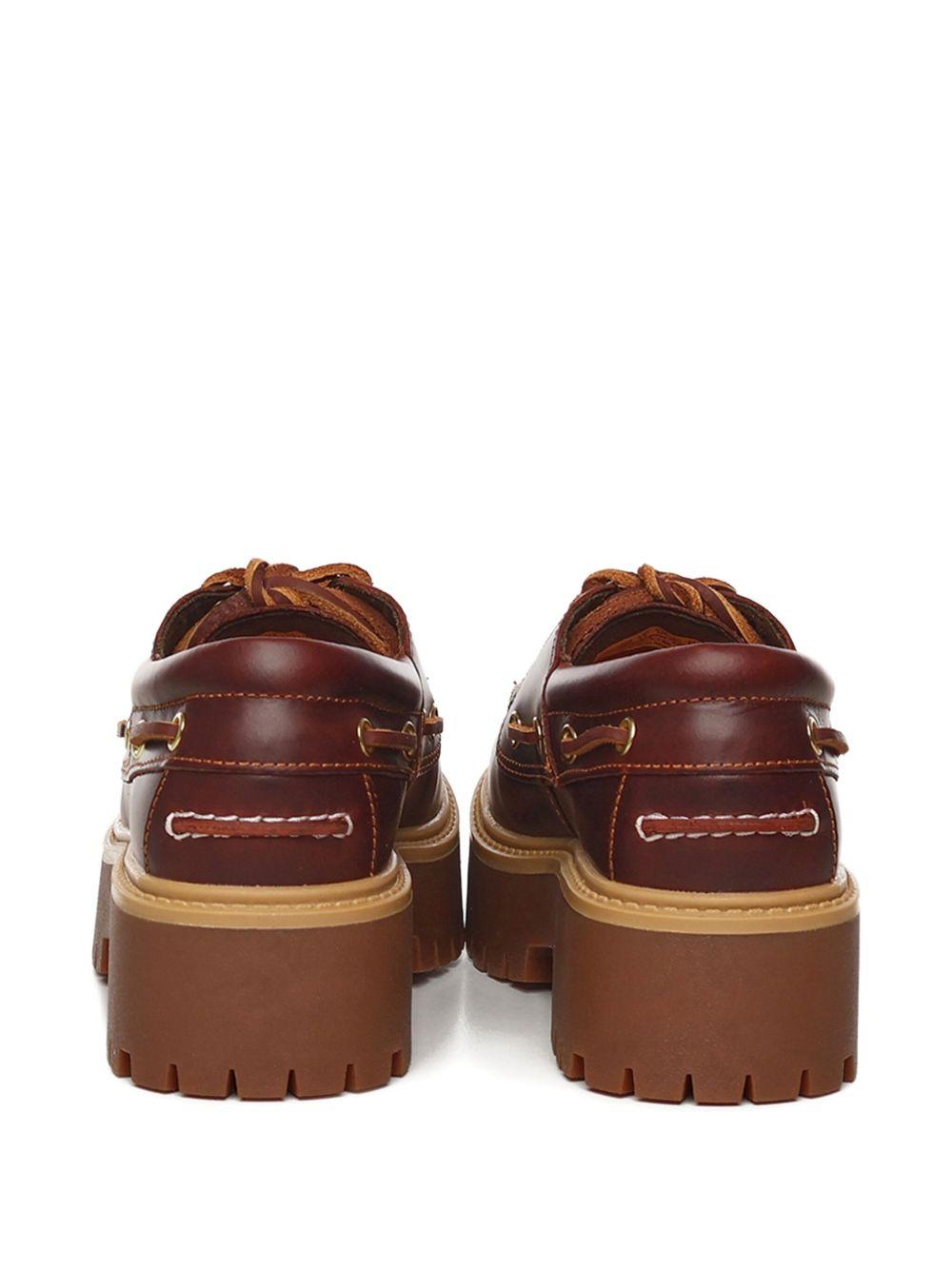 TIMBERLAND Scarpe da barca bordeaux con platform 