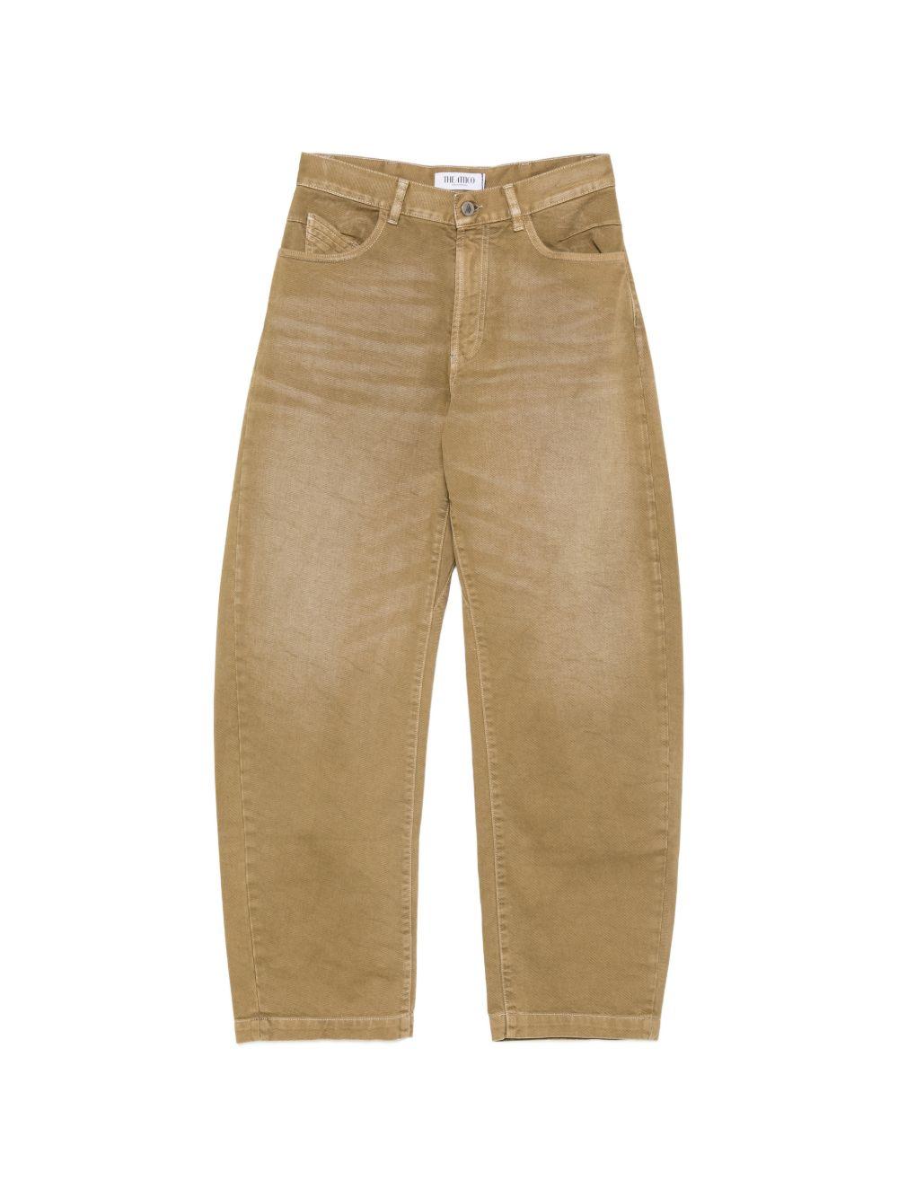 THE ATTICO Jeans Long Pants in denim lavato a vita alta 