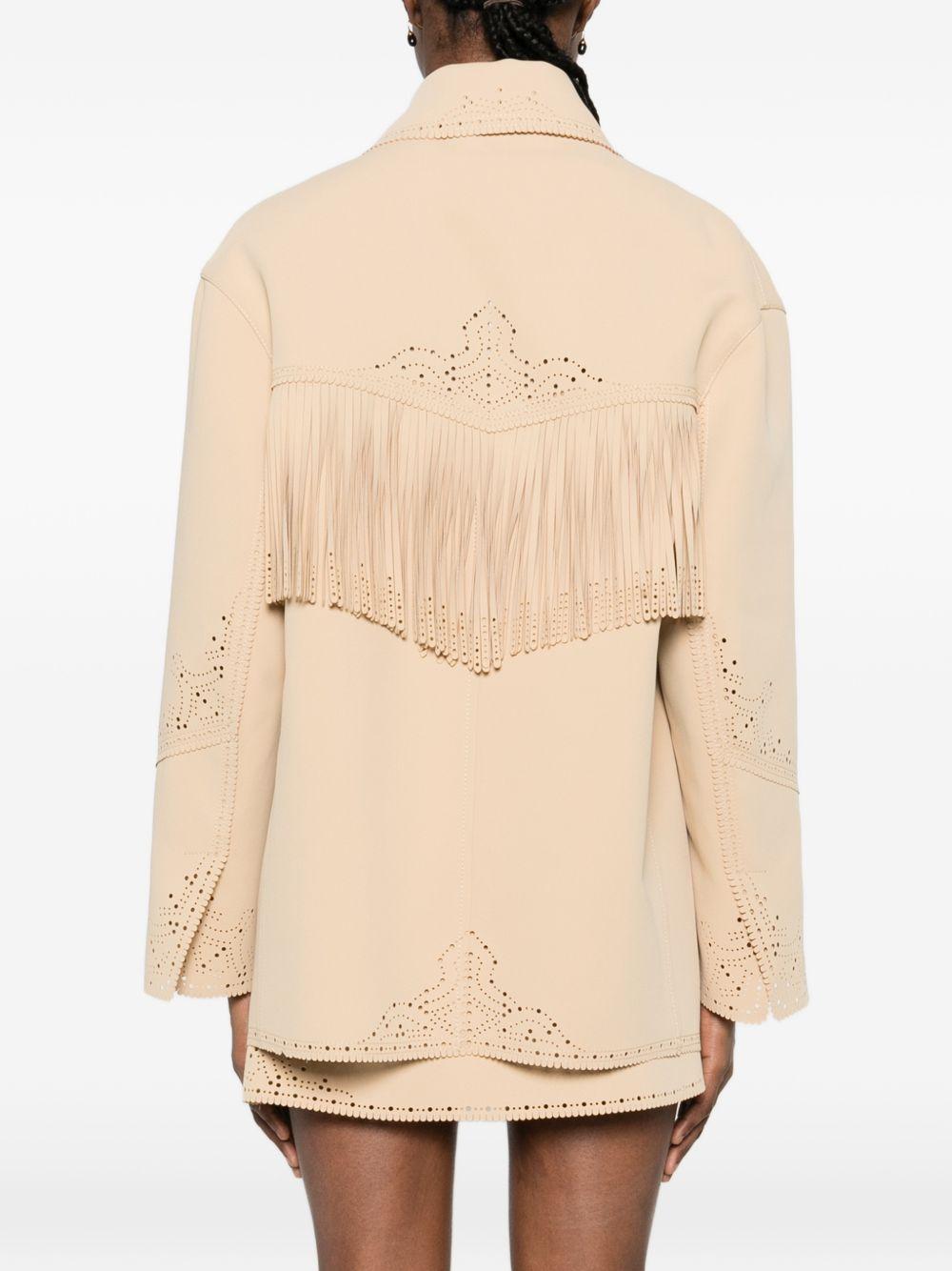 ERMANNO SCERVINO Blazer con frange beige 