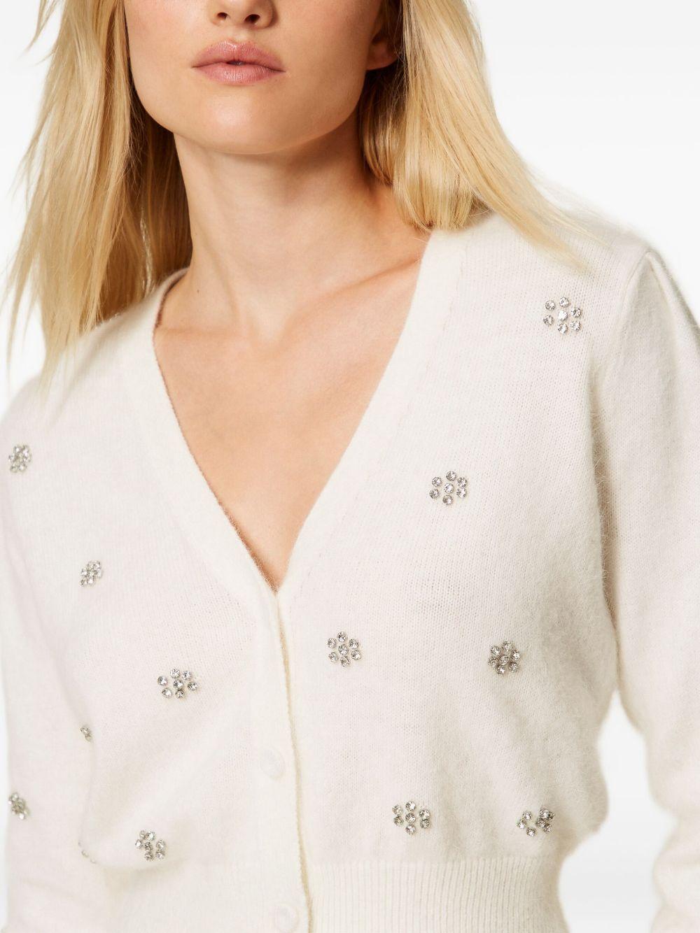 TWINSET Cardigan con bottoni e decorazioni in strass 