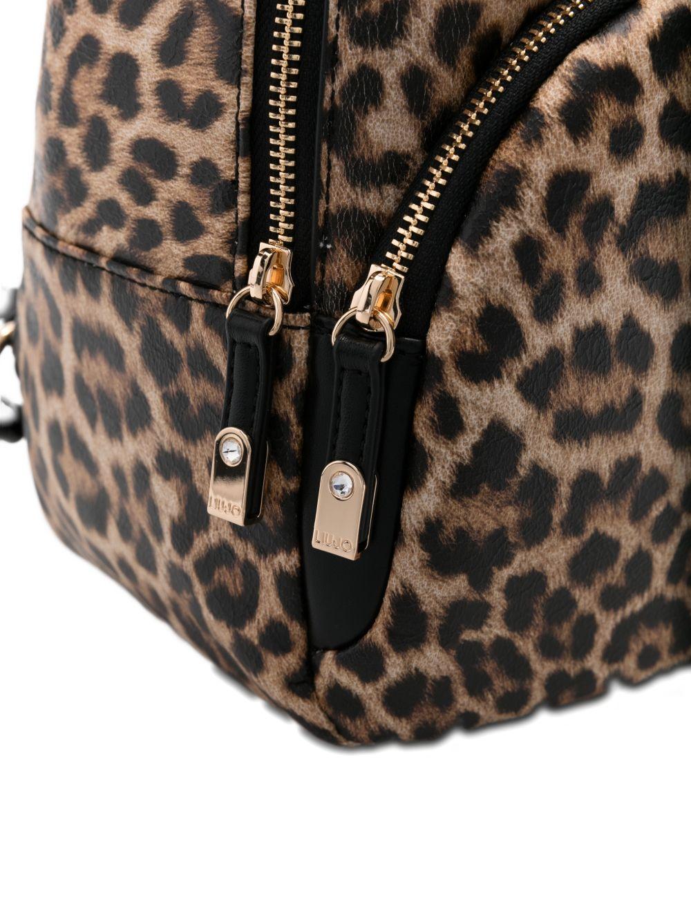 LIUJO Zainetto con stampa animalier e tasca frontale 