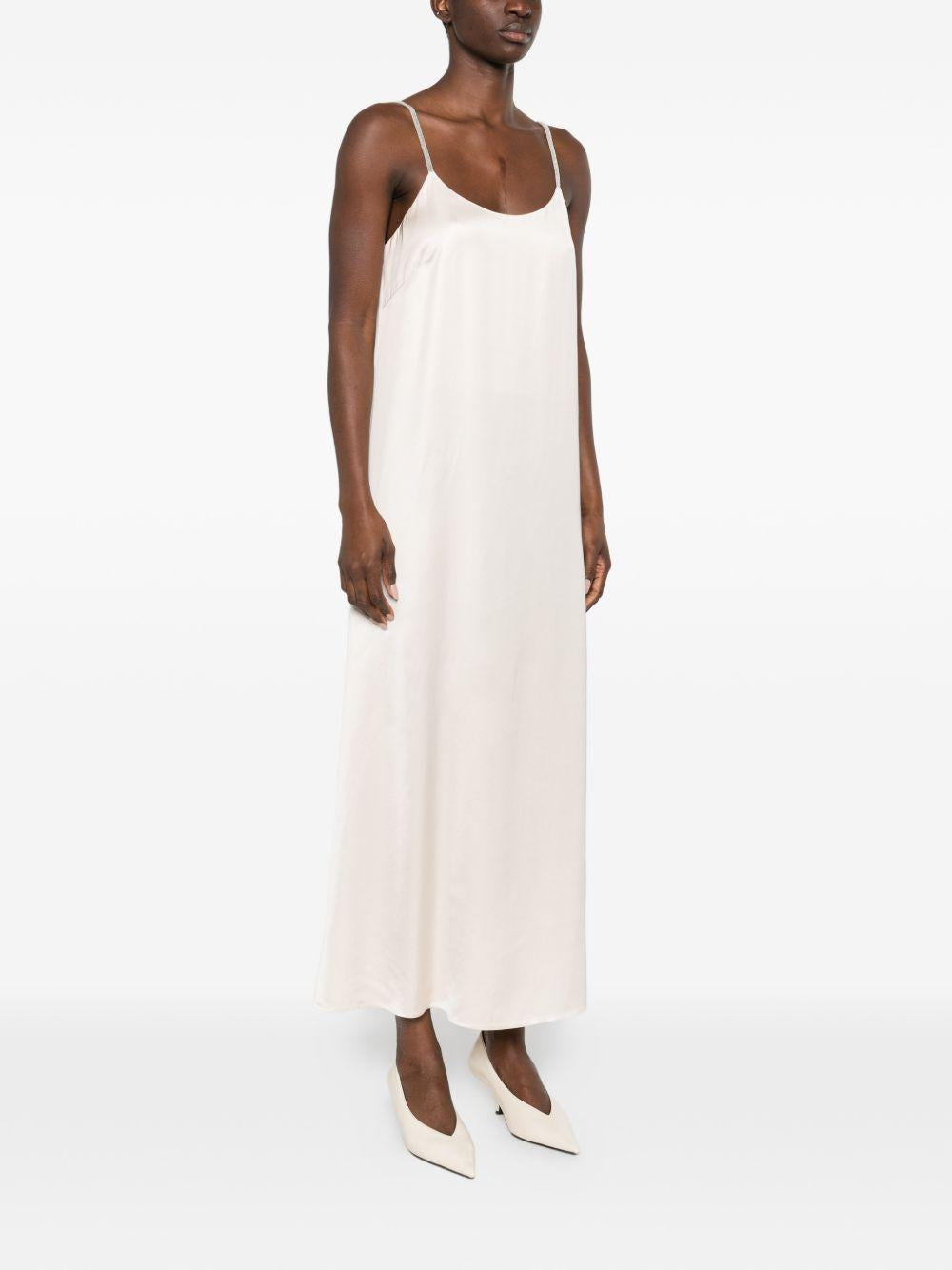 PESERICO Abito lungo elegante bianco 