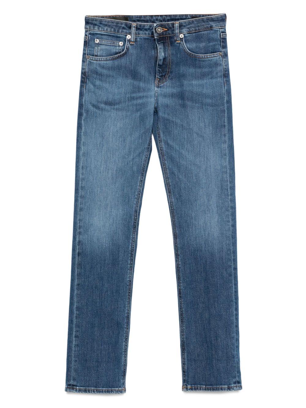 DONDUP Jeans blu a gamba dritta 