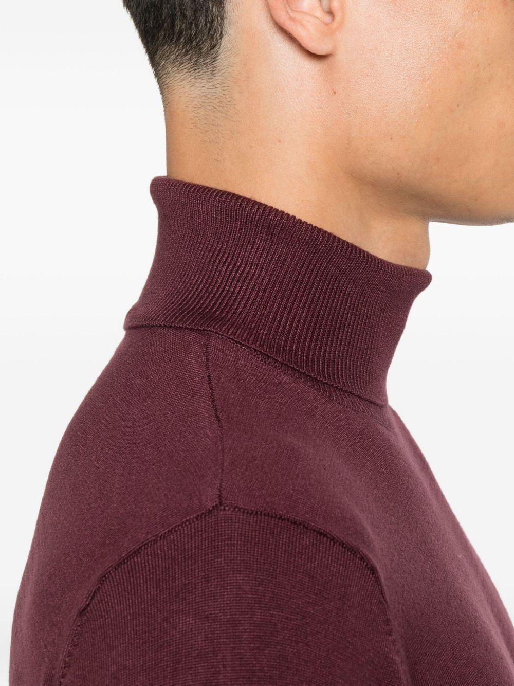 JOHN RICHMOND Maglia bordeaux a collo alto 