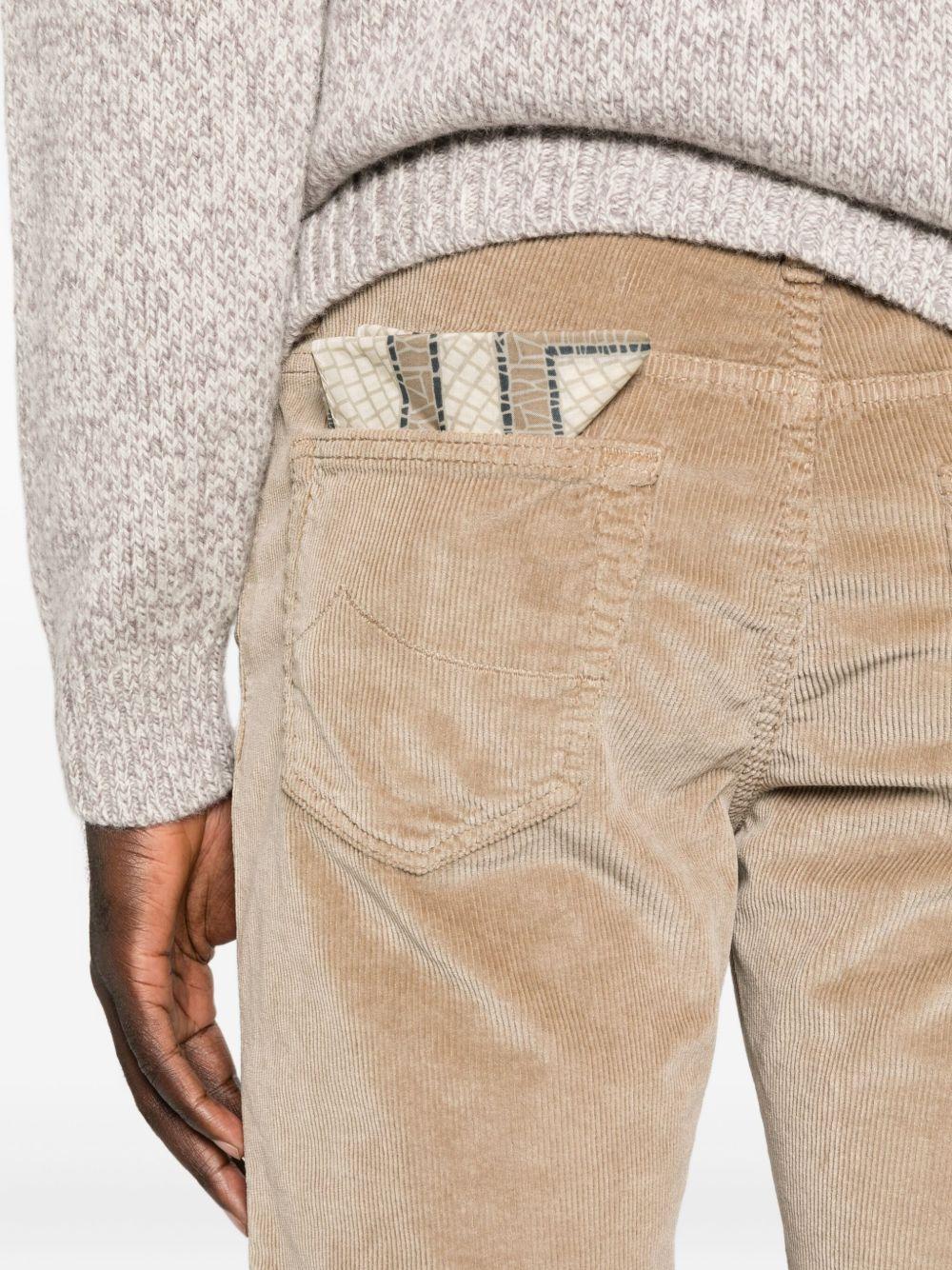 JACOB COHEN Pantaloni beige effetto velluto 