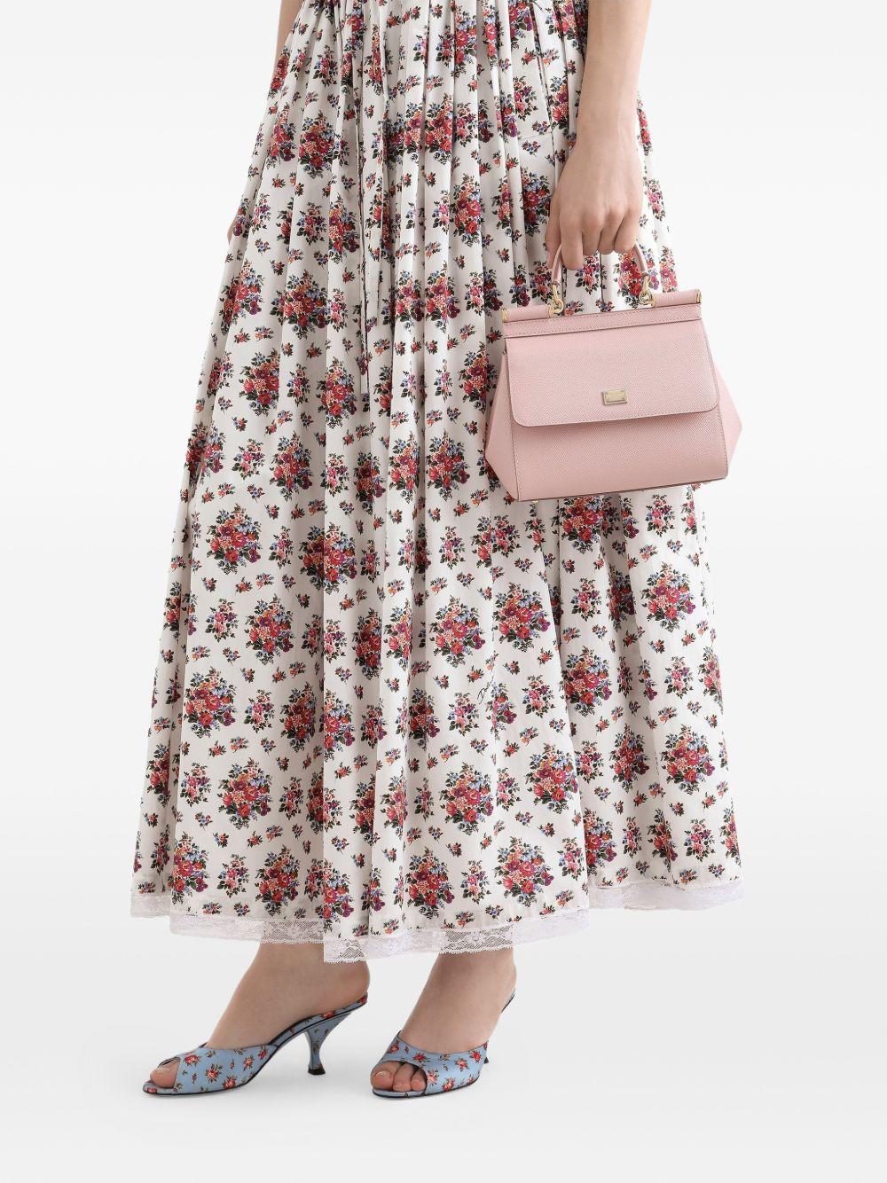 DOLCE e GABBANA Borsa a mano Sicily rosa in pelle 