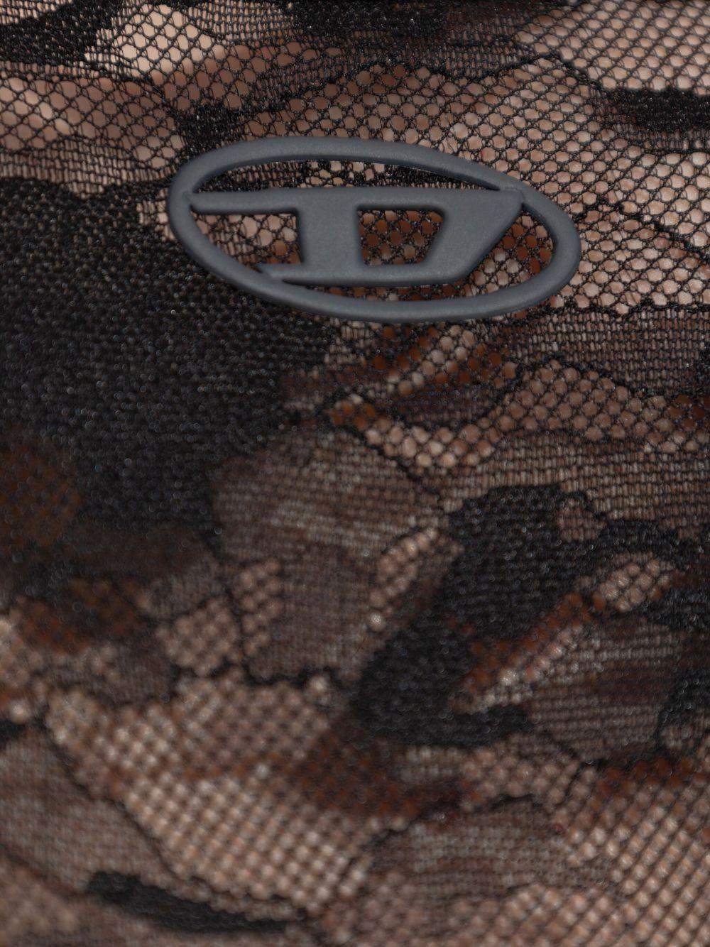 DIESEL Top 'Kirsten' in pizzo nero 