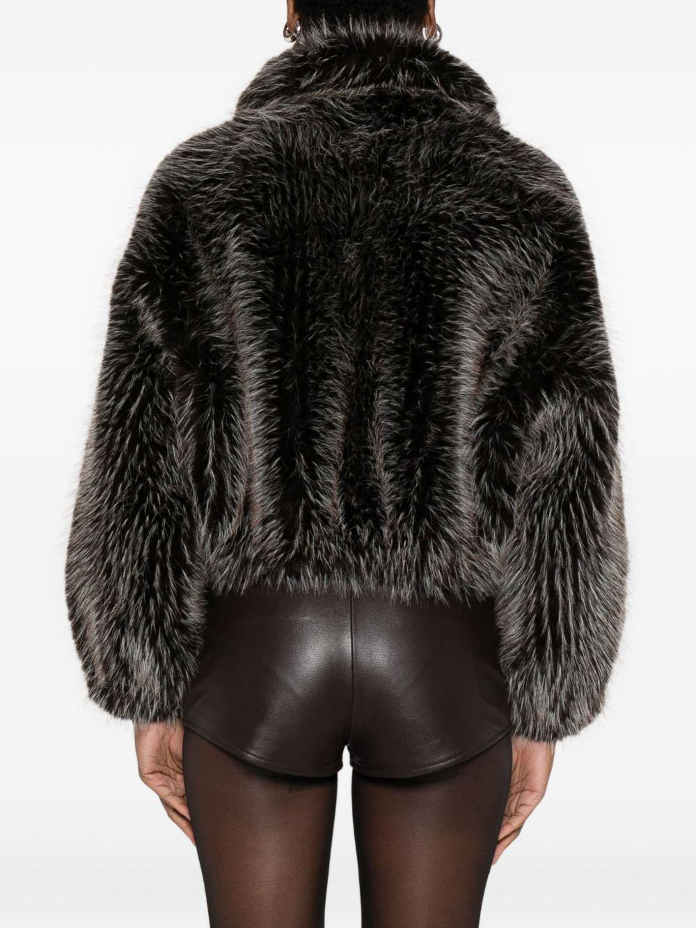 VALENTINI 1972 Giacca in ecopelliccia crop 