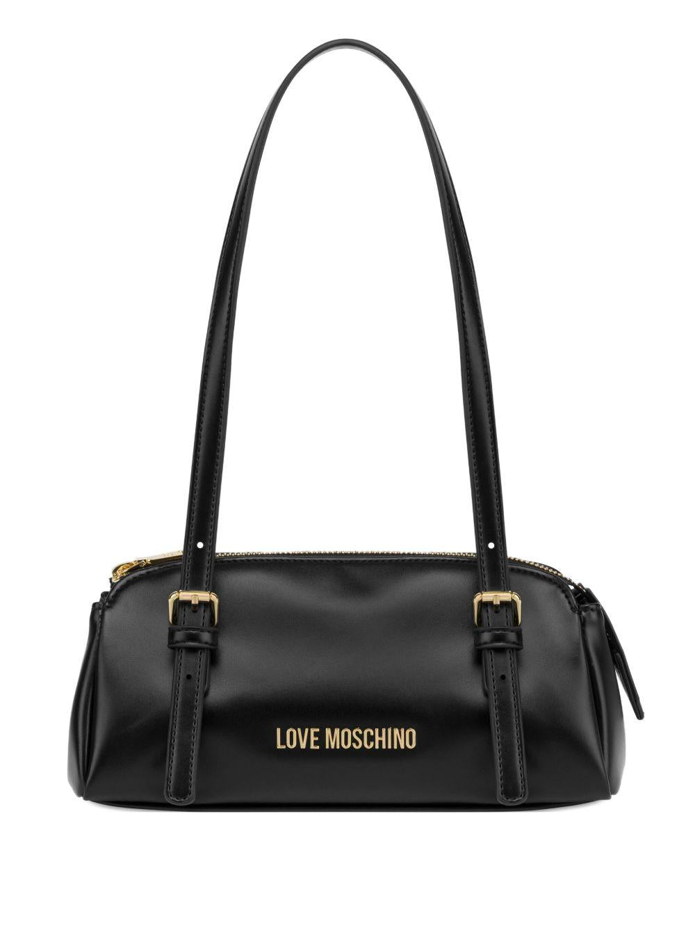 LOVE MOSCHINO Borsa nerain ecopelle con placca logo 