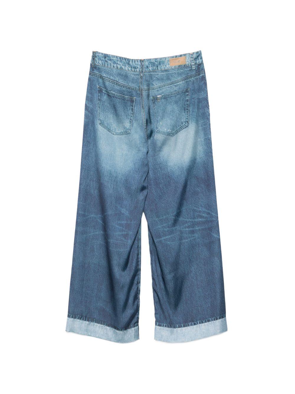 LIUJO Jeans lunghi blu con effetto sfrumato 