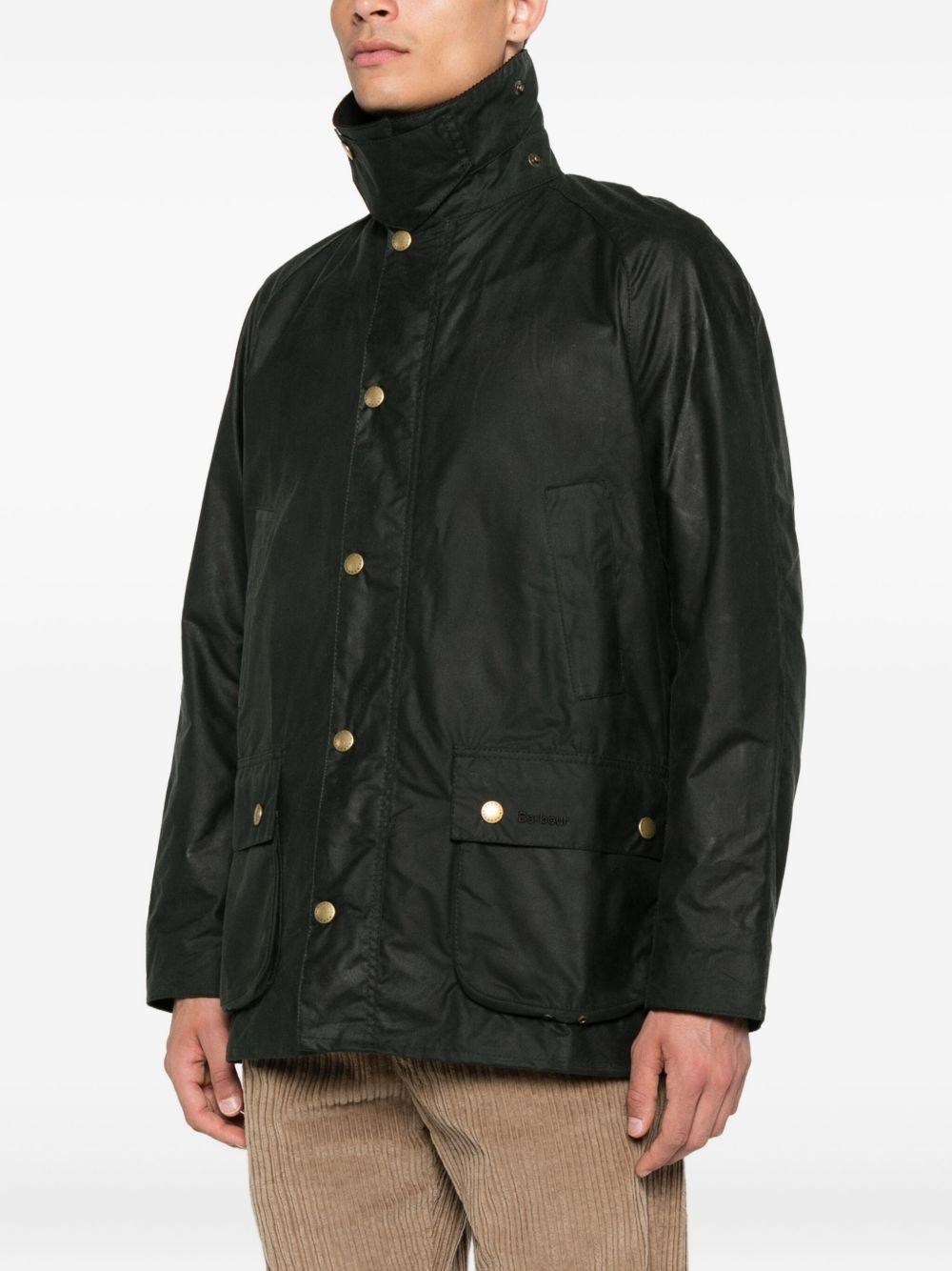 BARBOUR Giacca 'Ashby' in cotone cerato verde 