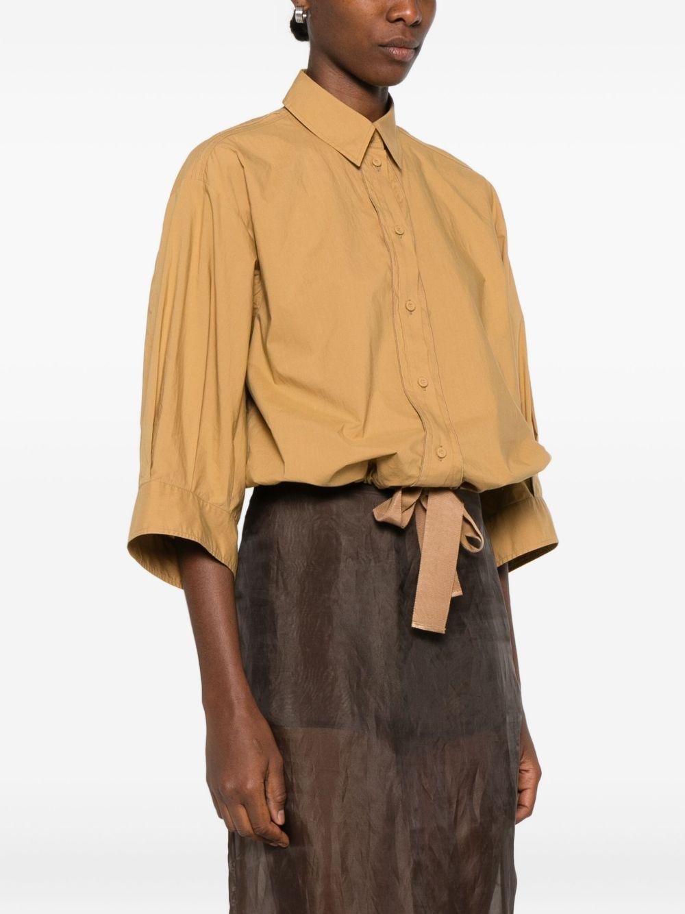 FORTE FORTE Camicia in cotone color cammello 