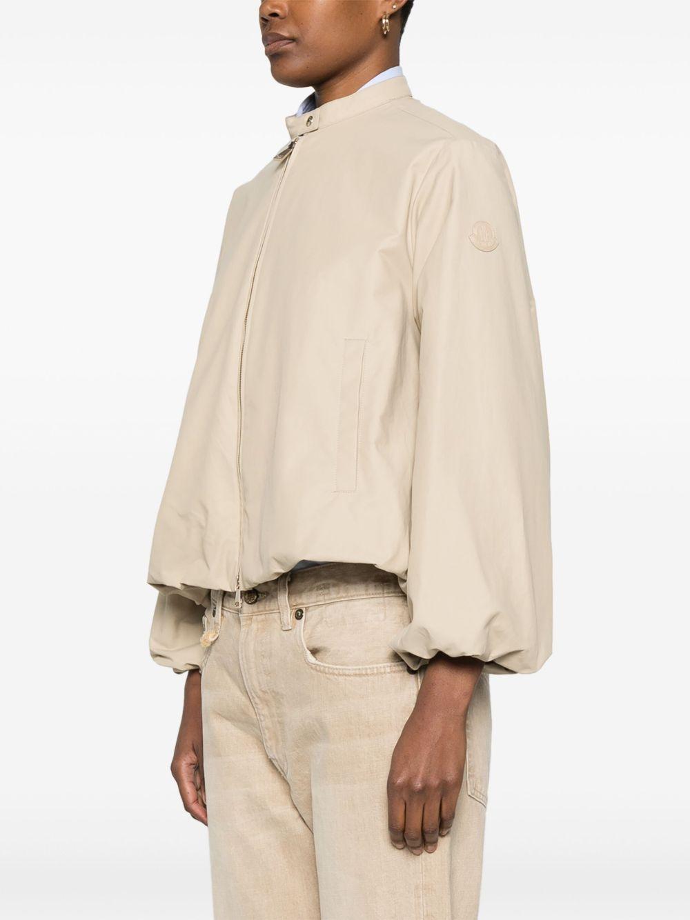 MONCLER Giacca bomber a palloncino crema 