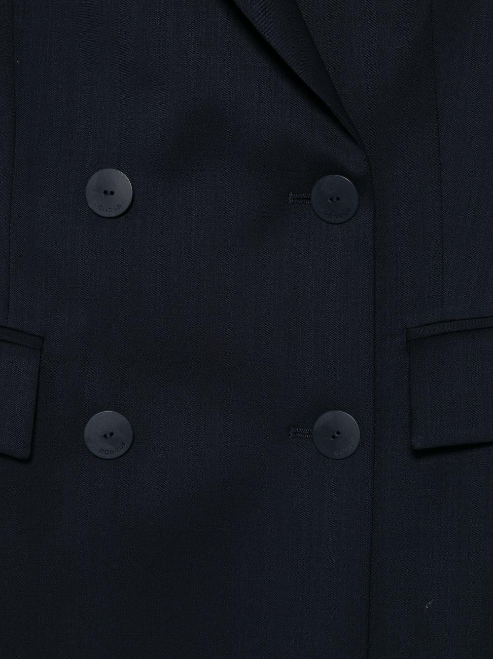 DONDUP Blazer doppiopetto blu con tasche 