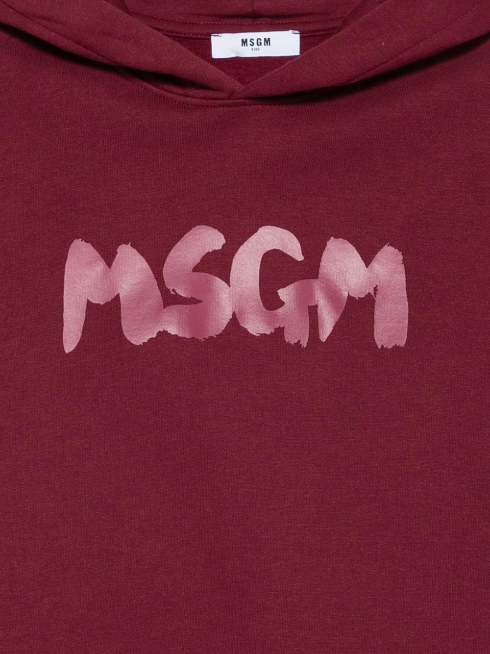 MSGM Felpa con cappuccio e stampa 
