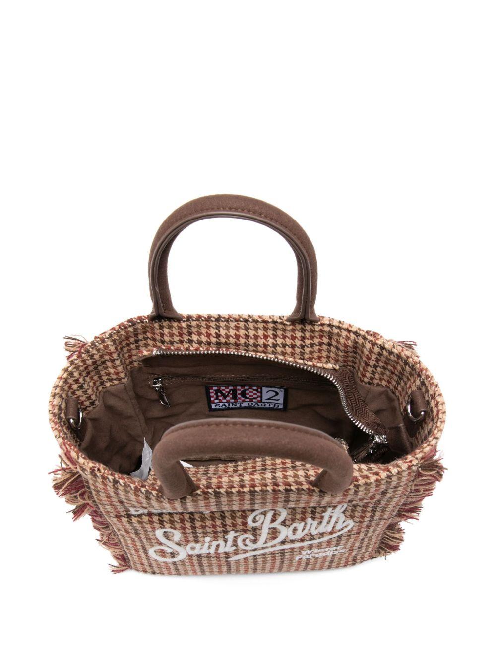 MC2 SAINT BARTH Borsa Vanity Mini Wool motivo check 