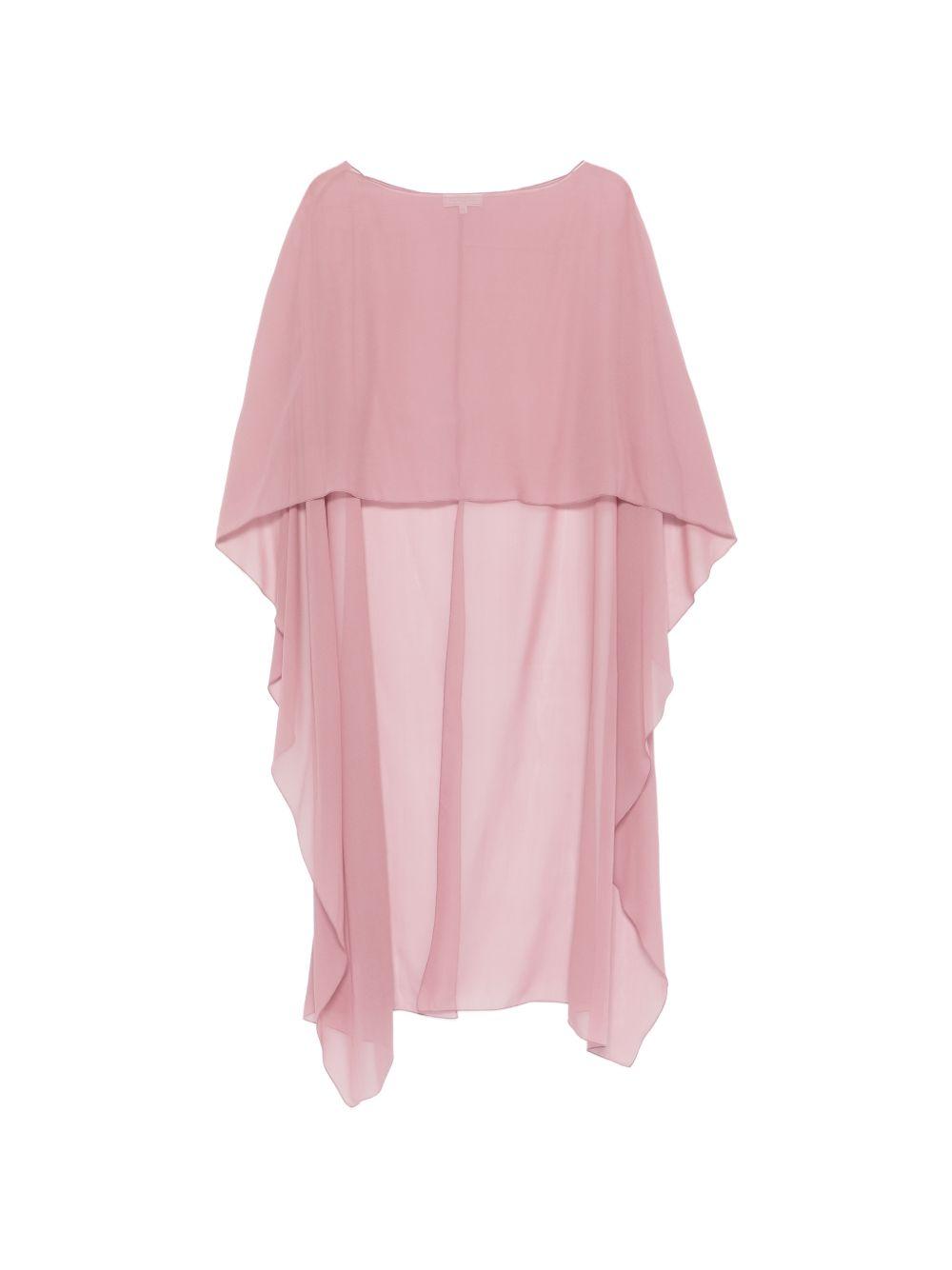 ANTONELLI Foulard elegante rosa semi trasparente 