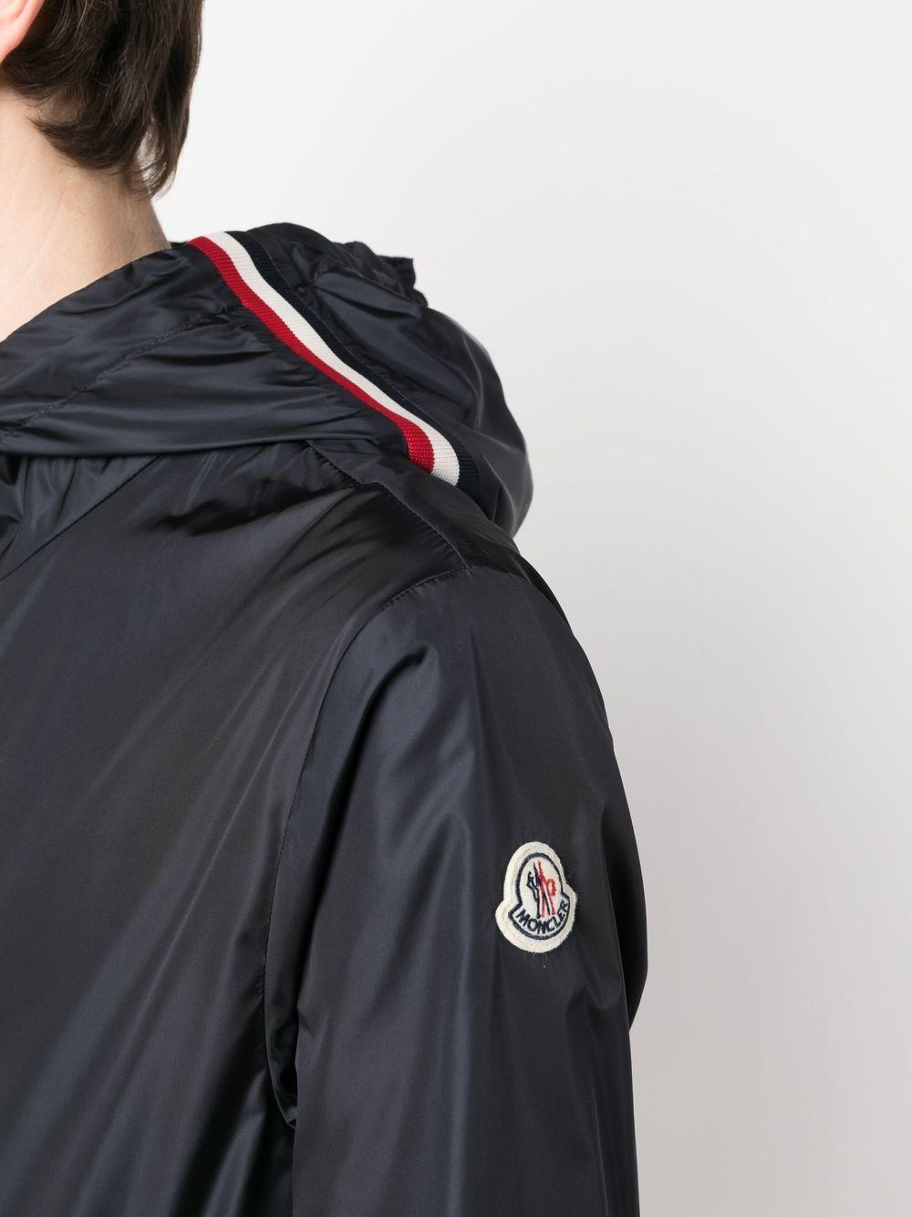 MONCLER Giacca impermeabile con zip e cappuccio 