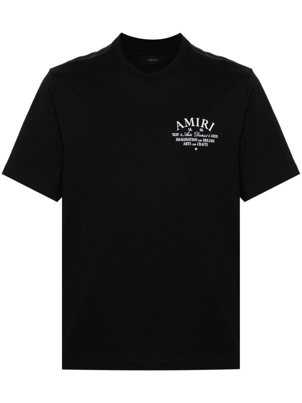 AMIRI T-shirt con logo in cotone nero 