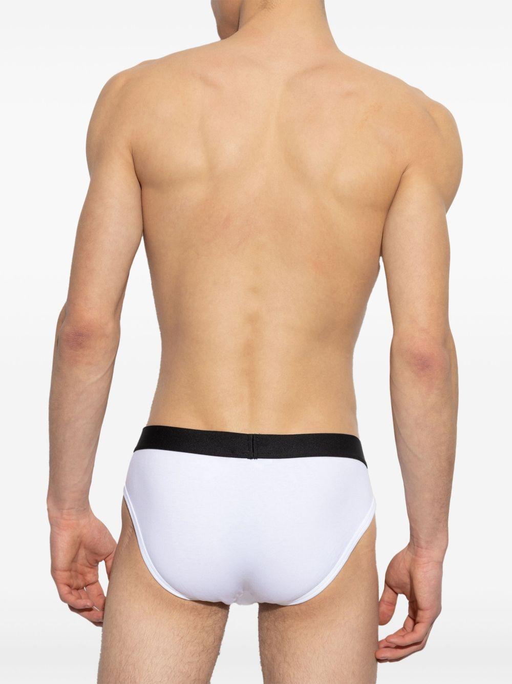 DSQUARED2 Slip bianchi con con fascia nera 