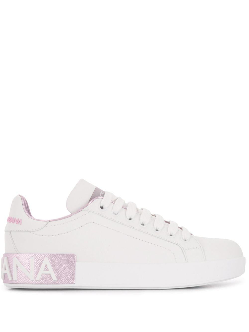 DOLCE e GABBANA Sneakers in pelle bianca 