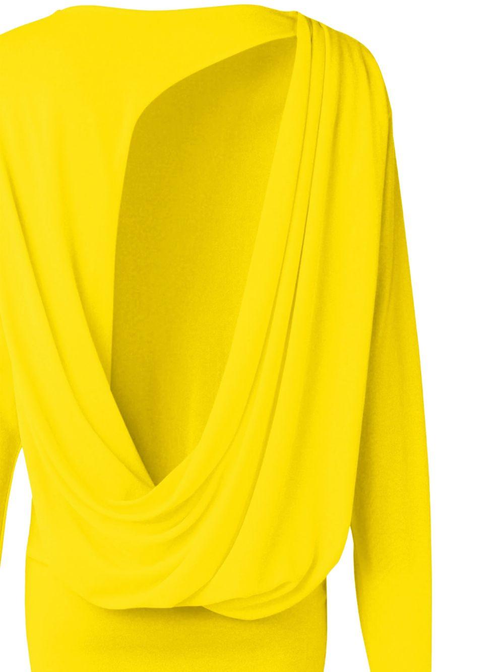 JACQUEMUS Abito corto Mistral giallo con buco 