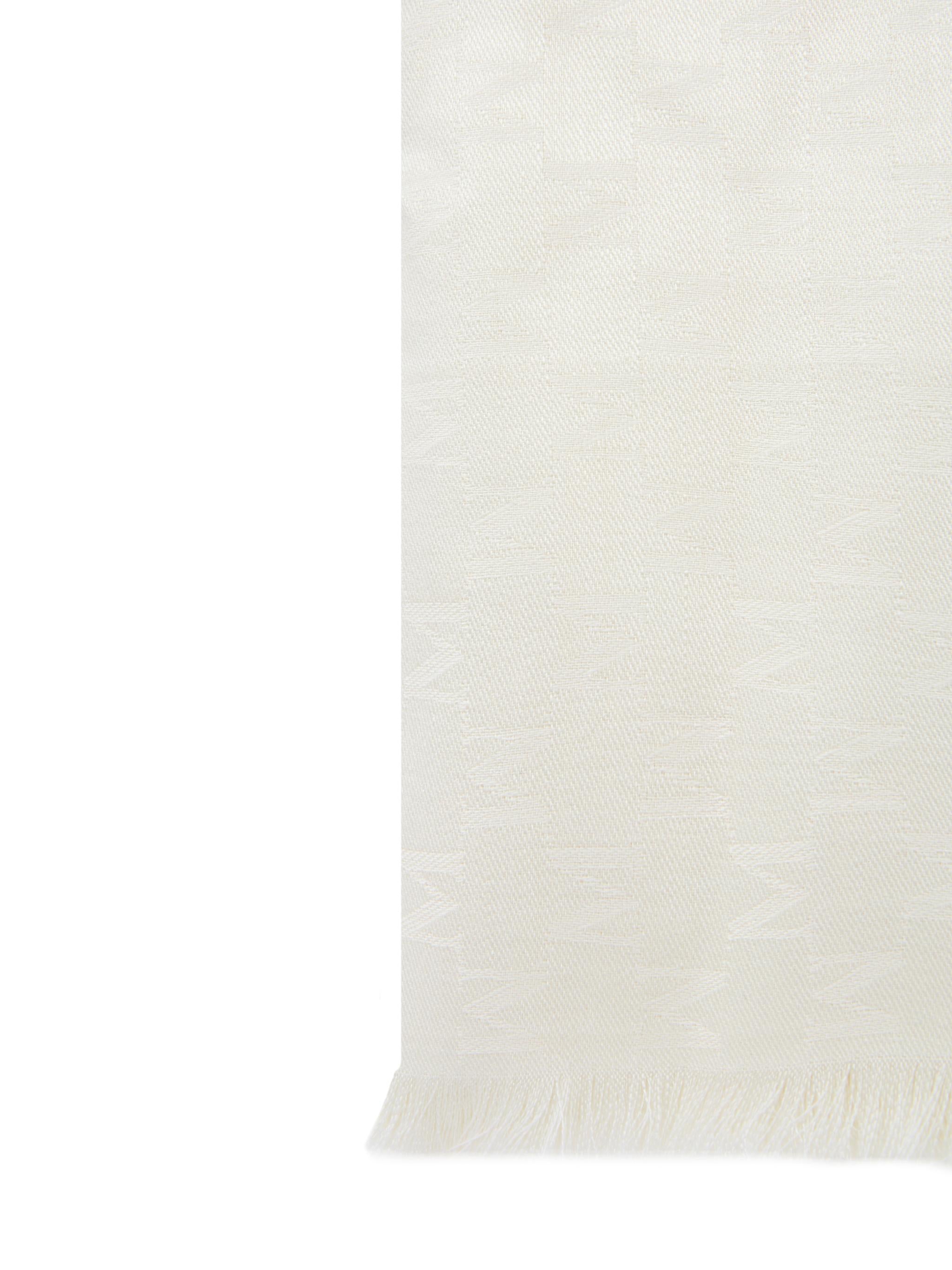 MAX MARA Sciarpa leggera 'Umes' in lana misto seta bianca 