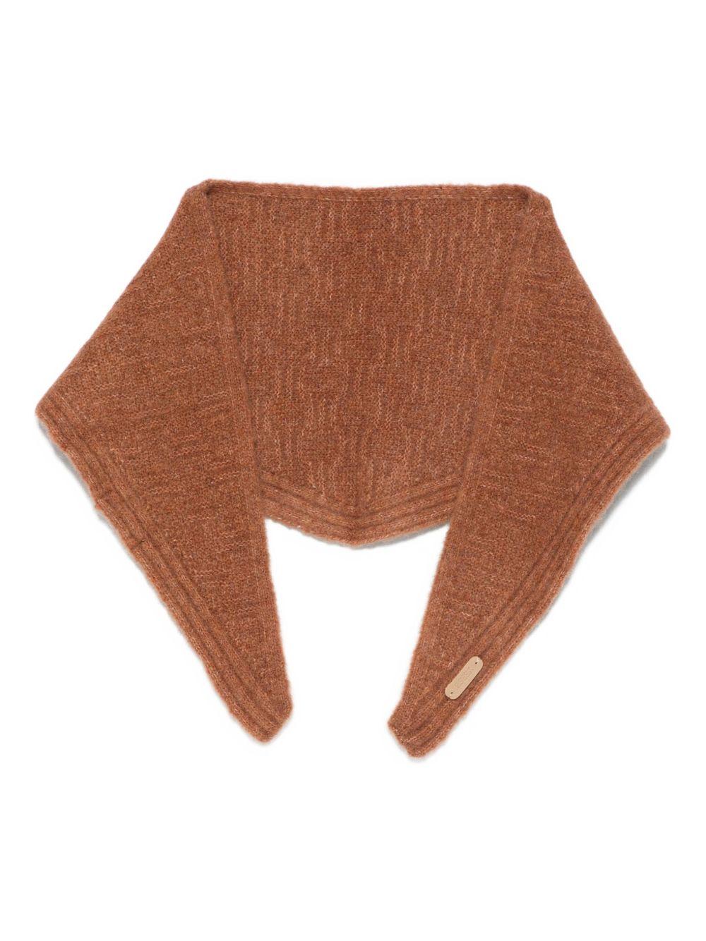 YERSE Sciarpa 'Manus' in lana marrone 