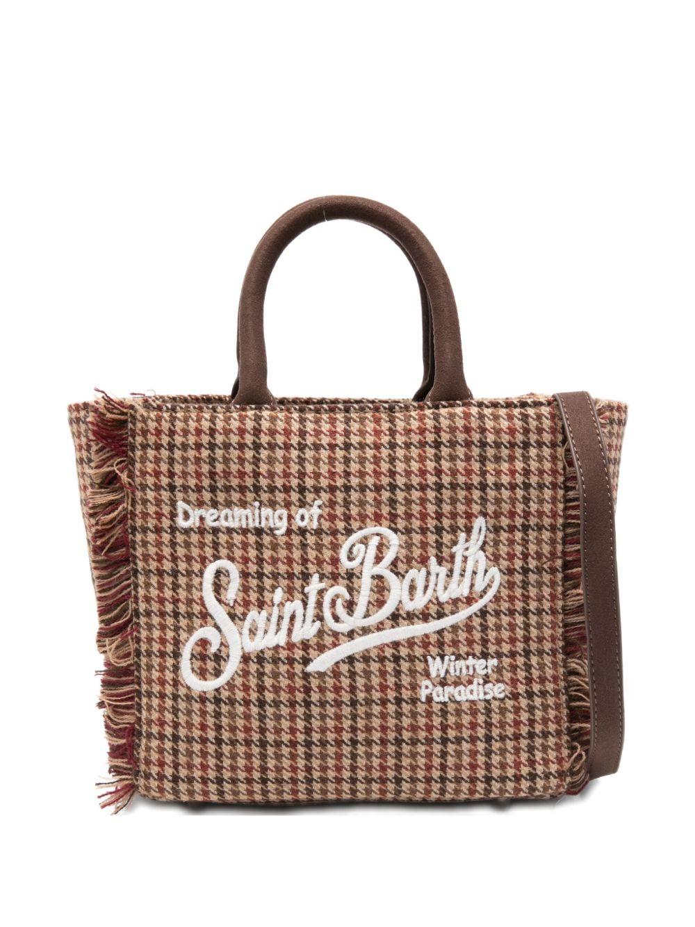 MC2 SAINT BARTH Borsa Vanity Mini Wool motivo check 